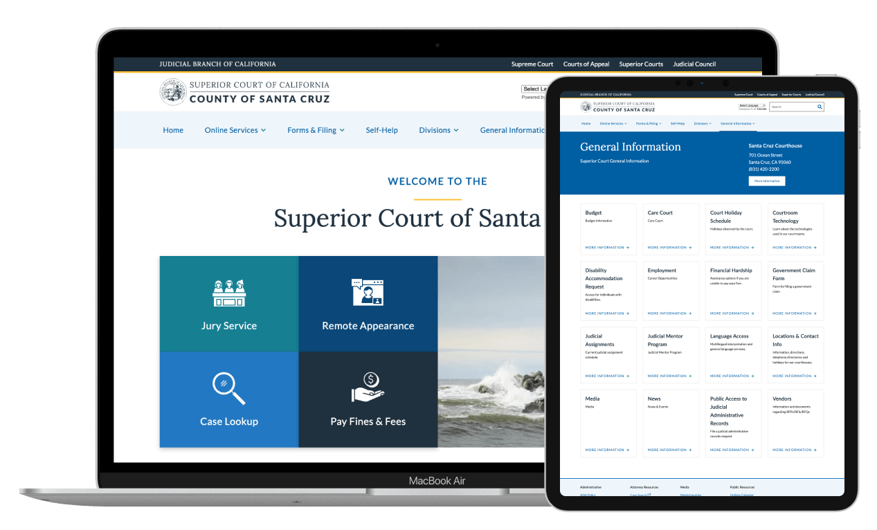 Superior Court Website